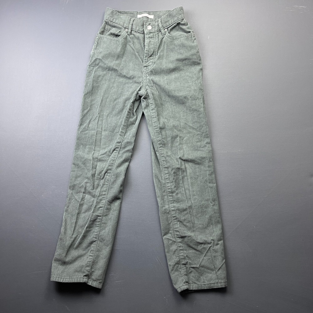 PacSun Corduroy Pants Women's 23 Green Straight Casual Classic Vintage Y2K Retro